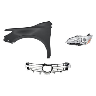 Replacement - 3-Piece Kit (Driver Side Headlight, Grille, Front Driver Side Fender)