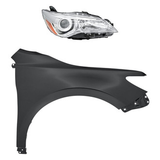 Replacement - 2-Piece Kit (Passenger Side Headlight, Front Passenger Side Fender)