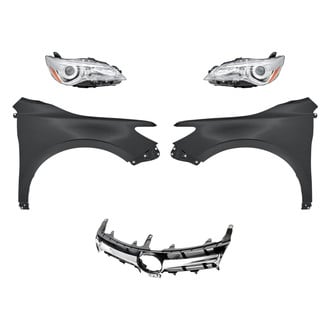 Replacement - 5-Piece Kit (Driver and Passenger Side Headlights, Grille, Driver and Passenger Side Fenders) (CAPA Certified)