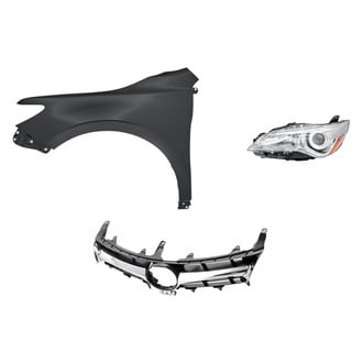 Replacement - 3-Piece Kit (Driver Side Headlight, Grille, Front Driver Side Fender) (CAPA Certified)