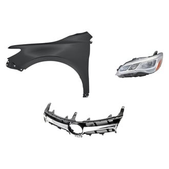 Replacement - 3-Piece Kit (Driver Side Headlight, Grille, Front Driver Side Fender) (CAPA Certified)