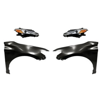 Replacement - 4-Piece Kit (Driver and Passenger Side Headlights, Driver and Passenger Side Fenders) (CAPA Certified)