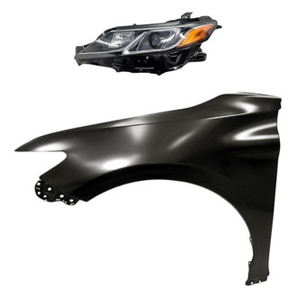 Replacement - 2-Piece Kit (Driver Side Headlight, Front Driver Side Fender) (CAPA Certified)