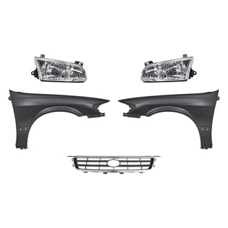 Replacement - 5-Piece Kit (Driver and Passenger Side Headlights, Grille, Driver and Passenger Side Fenders) (Standard Line)