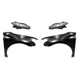 Replacement - 4-Piece Kit (Driver and Passenger Side Headlights, Driver and Passenger Side Fenders) (CAPA Certified)