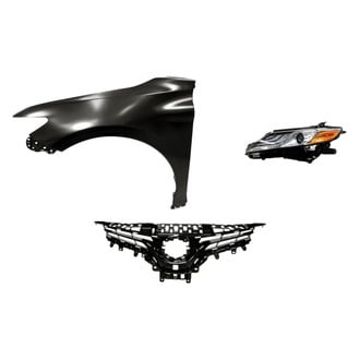 Replacement - 3-Piece Kit (Driver Side Headlight, Grille, Front Driver Side Fender) (Standard Line)