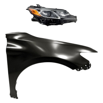 Replacement - 2-Piece Kit (Passenger Side Headlight, Front Passenger Side Fender) (Standard Line)