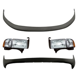 Replacement - 4-Piece Kit (Driver and Passenger Side Headlights, Front Lower Bumper Cover, Front Upper Bumper Cover) (Standard Line)
