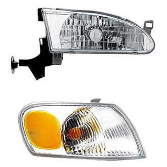 Replacement - 2-Piece Kit (Passenger Side Headlight, Passenger Side Turn Signal/Corner Light) (Standard Line)