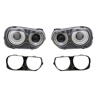 Replacement - 4-Piece Kit (Driver and Passenger Side Headlights, Driver and Passenger Side Headlight Bezels) (Standard Line)