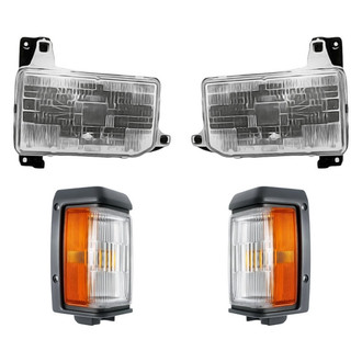 Replacement - 4-Piece Kit (Driver and Passenger Side Headlights, Driver and Passenger Side Turn Signal/Corner Lights) (Standard Line)