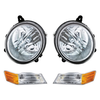 Replacement - 4-Piece Kit (Driver and Passenger Side Headlights, Driver and Passenger Side Turn Signal/Parking Lights) (Standard Line)