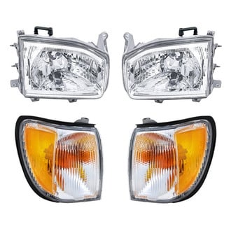 Replacement - 4-Piece Kit (Driver and Passenger Side Headlights, Driver and Passenger Side Turn Signal/Corner Lights) (Standard Line)