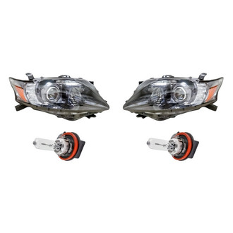 Replacement - 4-Piece Kit (Driver and Passenger Side Headlights, Bulbs) (Standard Line)