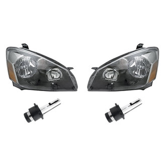 Replacement - 4-Piece Kit (Driver and Passenger Side Headlights, Bulbs) (Standard Line)