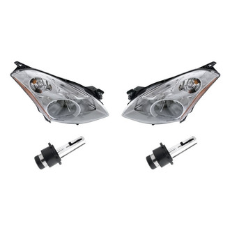 Replacement - 4-Piece Kit (Driver and Passenger Side Headlights, Bulbs) (Standard Line)