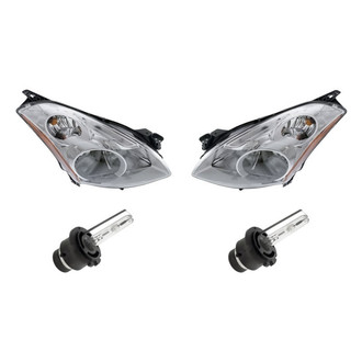 Replacement - 4-Piece Kit (Driver and Passenger Side Headlights, Bulbs) (Standard Line)