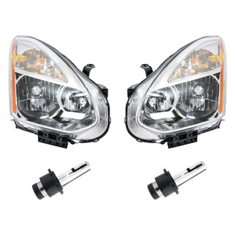 Replacement - 4-Piece Kit (Driver and Passenger Side Headlights, Bulbs) (Standard Line)