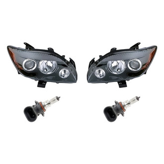 Replacement - 4-Piece Kit (Driver and Passenger Side Headlights, Bulbs) (Standard Line)