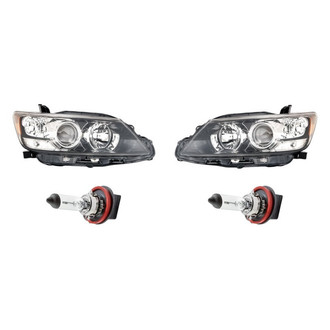 Replacement - 4-Piece Kit (Driver and Passenger Side Headlights, Bulbs) (Standard Line)
