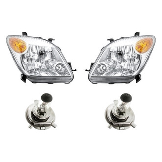 Replacement - 4-Piece Kit (Driver and Passenger Side Headlights, Bulbs) (Standard Line)
