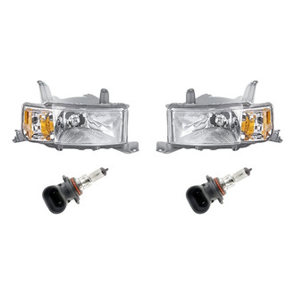 Replacement - 4-Piece Kit (Driver and Passenger Side Headlights, Bulbs) (Standard Line)