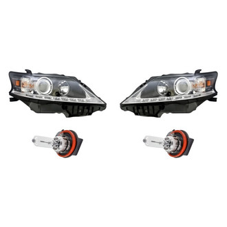 Replacement - 4-Piece Kit (Driver and Passenger Side Headlights, Bulbs) (Standard Line)
