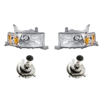 Replacement - 4-Piece Kit (Driver and Passenger Side Headlights, Bulbs) (Standard Line)