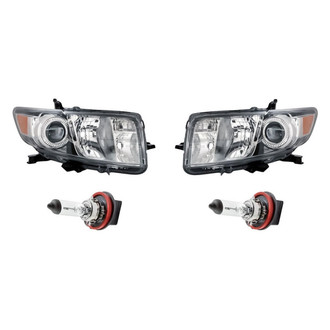 Replacement - 4-Piece Kit (Driver and Passenger Side Headlights, Bulbs) (Standard Line)