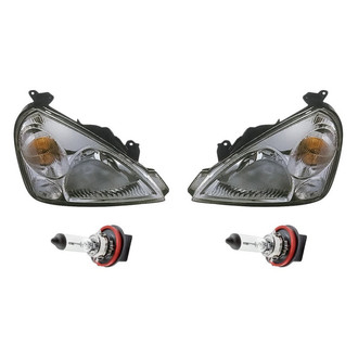 Replacement - 4-Piece Kit (Driver and Passenger Side Headlights, Bulbs) (Standard Line)