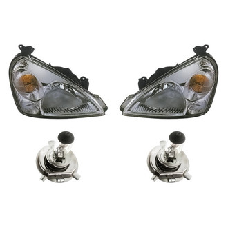 Replacement - 4-Piece Kit (Driver and Passenger Side Headlights, Bulbs) (Standard Line)