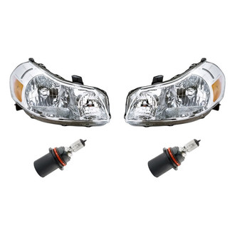 Replacement - 4-Piece Kit (Driver and Passenger Side Headlights, Bulbs) (Standard Line)