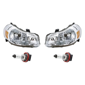 Replacement - 4-Piece Kit (Driver and Passenger Side Headlights, Bulbs) (Standard Line)