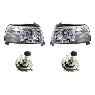 Replacement - 4-Piece Kit (Driver and Passenger Side Headlights, Bulbs) (Standard Line)