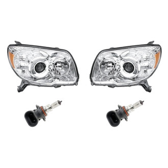 Replacement - 4-Piece Kit (Driver and Passenger Side Headlights, Bulbs) (Standard Line)
