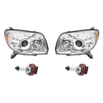 Replacement - 4-Piece Kit (Driver and Passenger Side Headlights, Bulbs) (Standard Line)