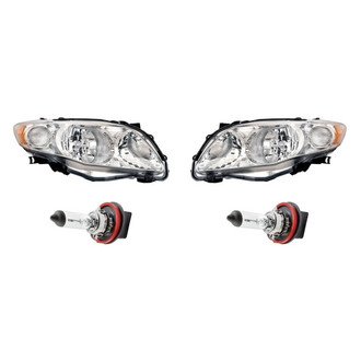 Replacement - 4-Piece Kit (Driver and Passenger Side Headlights, Bulbs) (Standard Line)