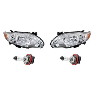 Replacement - 4-Piece Kit (Driver and Passenger Side Headlights, Bulbs) (Standard Line)
