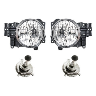Replacement - 4-Piece Kit (Driver and Passenger Side Headlights, Bulbs) (Standard Line)