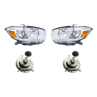 Replacement - 4-Piece Kit (Driver and Passenger Side Headlights, Bulbs) (Standard Line)