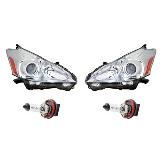 Replacement - 4-Piece Kit (Driver and Passenger Side Headlights, Bulbs) (Standard Line)