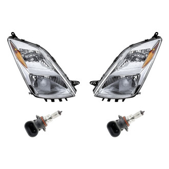 Replacement - 4-Piece Kit (Driver and Passenger Side Headlights, Bulbs) (Standard Line)
