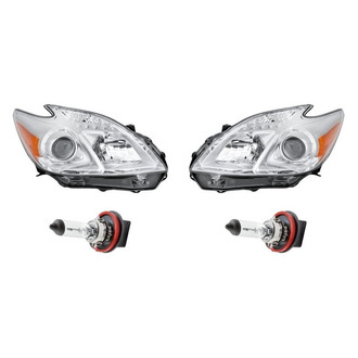 Replacement - 4-Piece Kit (Driver and Passenger Side Headlights, Bulbs) (Standard Line)
