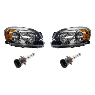 Replacement - 4-Piece Kit (Driver and Passenger Side Headlights, Bulbs) (Standard Line)