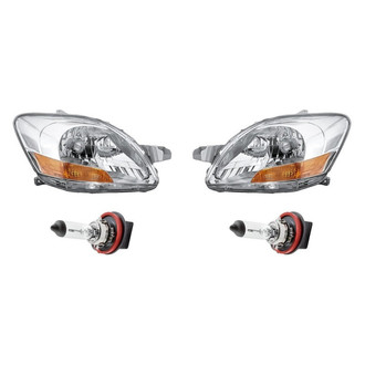 Replacement - 4-Piece Kit (Driver and Passenger Side Headlights, Bulbs) (Standard Line)