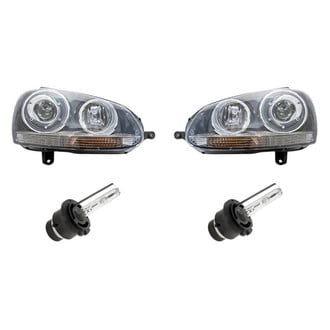 Replacement - 4-Piece Kit (Driver and Passenger Side Headlights, Bulbs) (Standard Line)