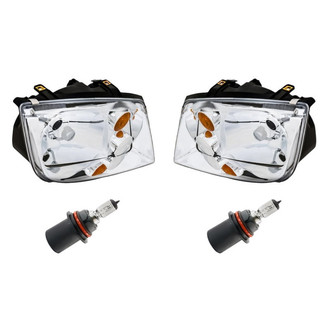Replacement - 4-Piece Kit (Driver and Passenger Side Headlights, Bulbs) (Standard Line)