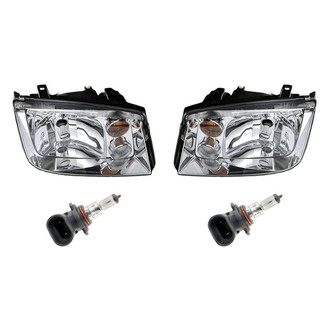 Replacement - 4-Piece Kit (Driver and Passenger Side Headlights, Bulbs) (Standard Line)