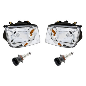 Replacement - 4-Piece Kit (Driver and Passenger Side Headlights, Bulbs) (Standard Line)