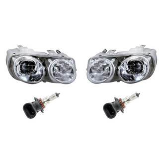 Replacement - 4-Piece Kit (Driver and Passenger Side Headlights, Bulbs) (Standard Line)
